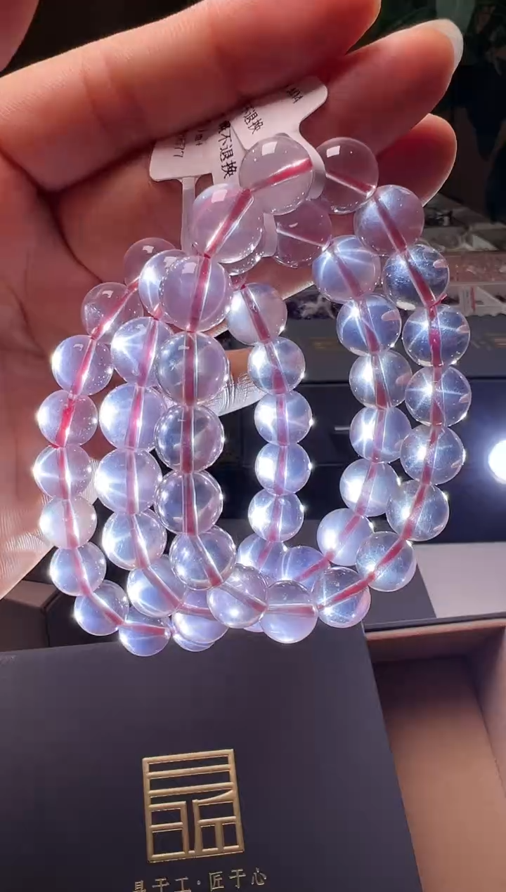 水晶手串未镶嵌多样性发一粉水晶手串11m+ M55225