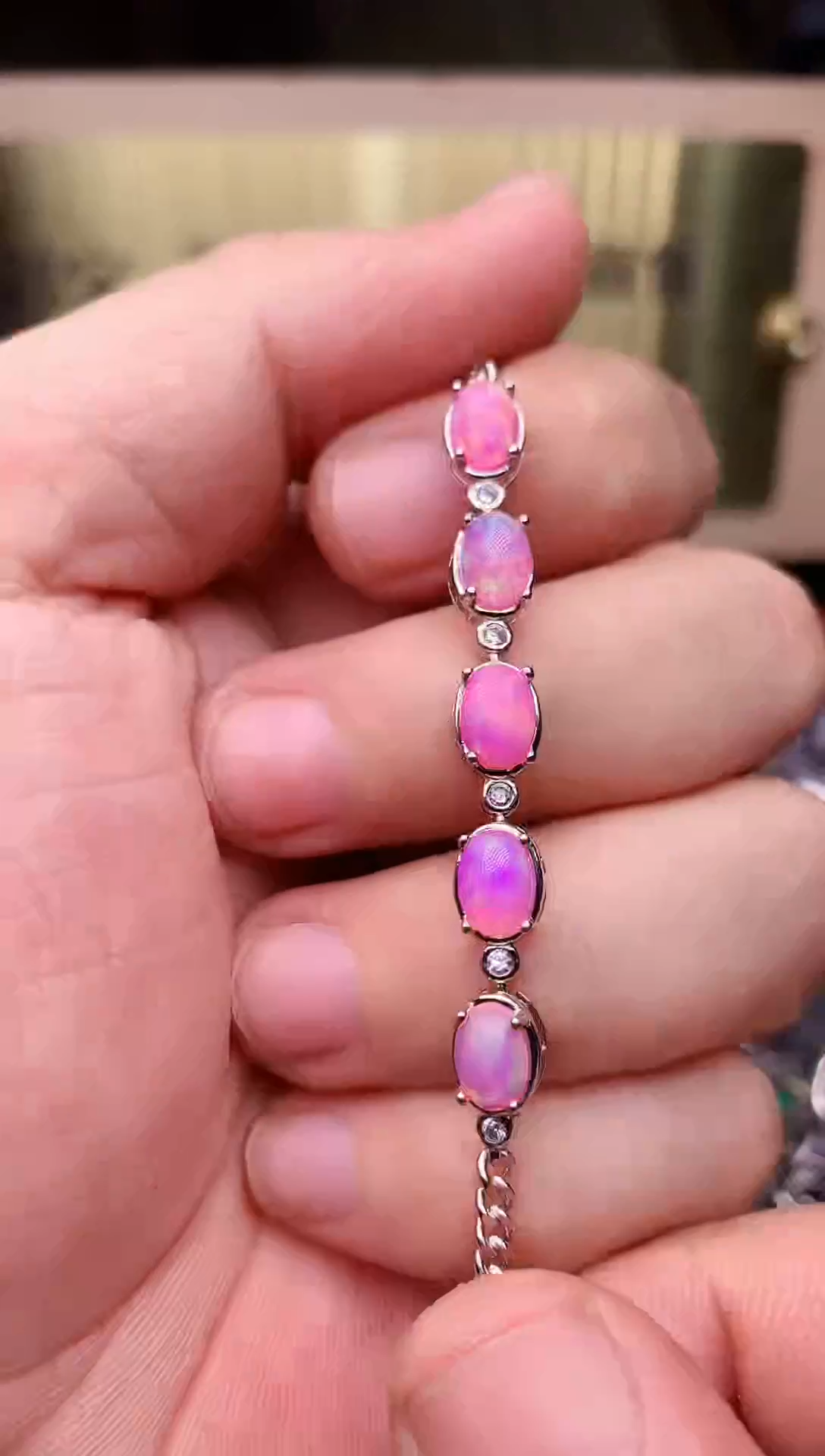 【闪购商品】欧泊手链银S925镶嵌........