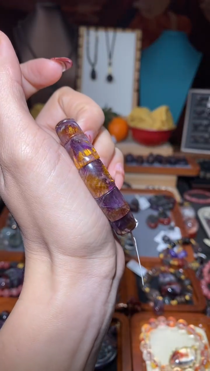 【闪购商品】水晶镯牌未镶嵌极光紫钛镯牌