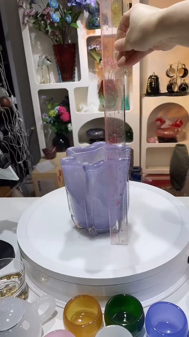 【闪购商品】琉璃白菜紫花瓶