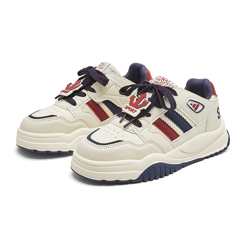 多多一上25初秋男女童同款板鞋儿童皮面板鞋（27-37码）6302A31X