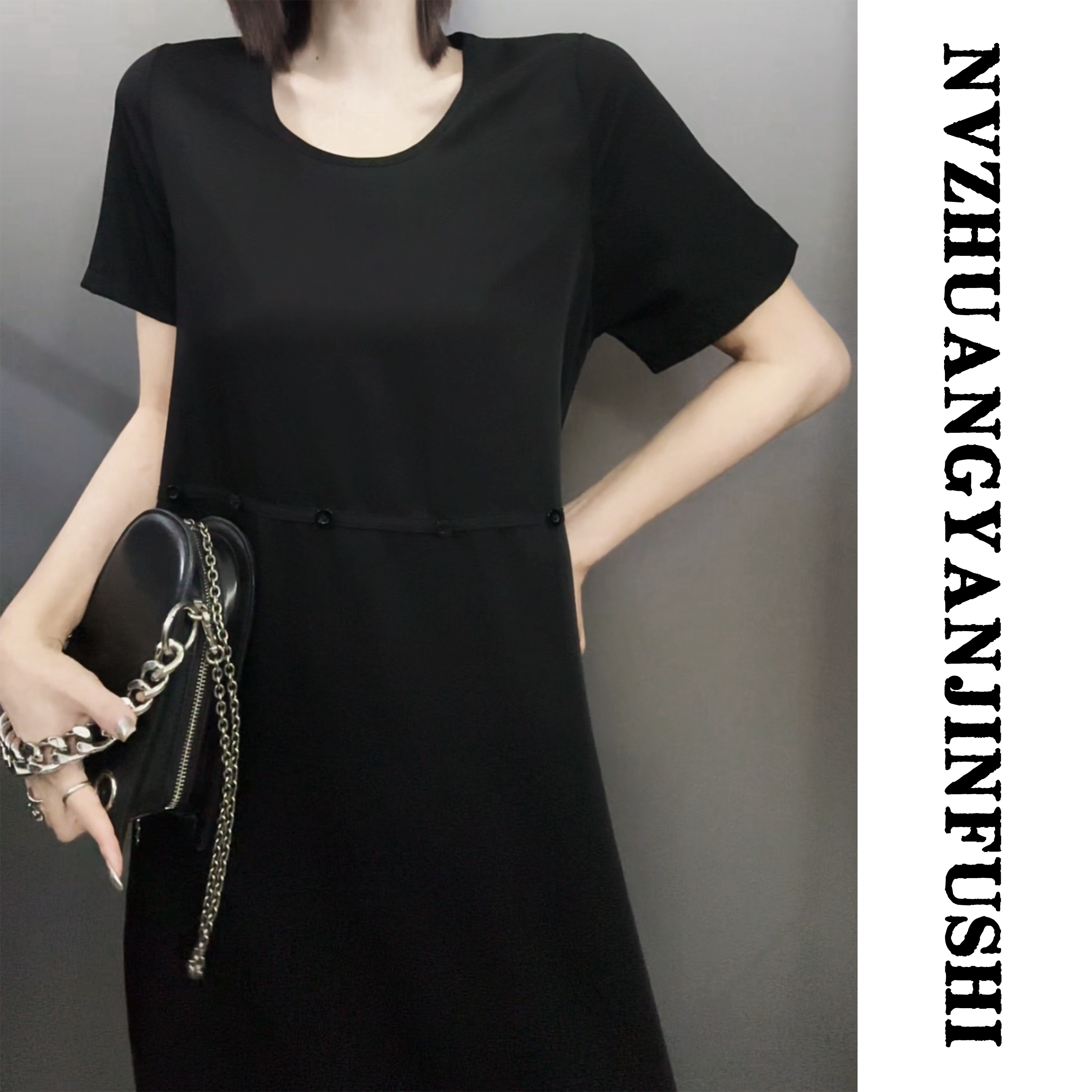 【慢调连衣裙】（80-180斤）大码遮肉显瘦A版 口袋 连衣裙