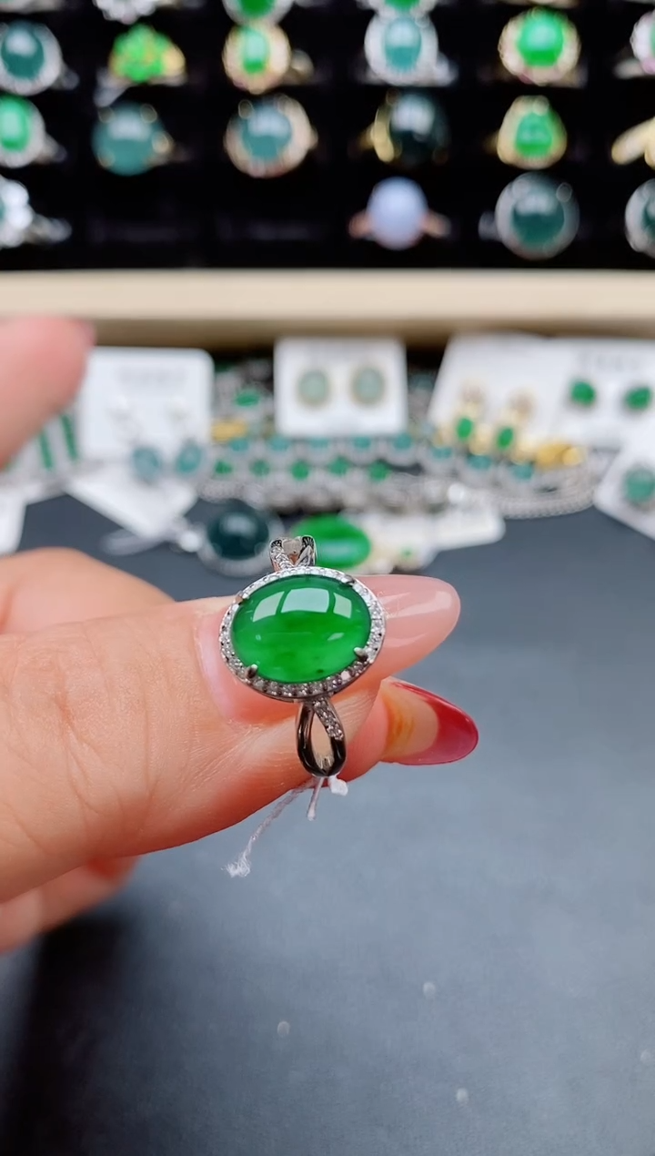 【闪购商品】翡翠戒指银S925镶嵌321321