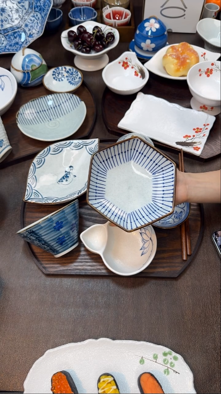 瓷AA（珠帘）六角碗