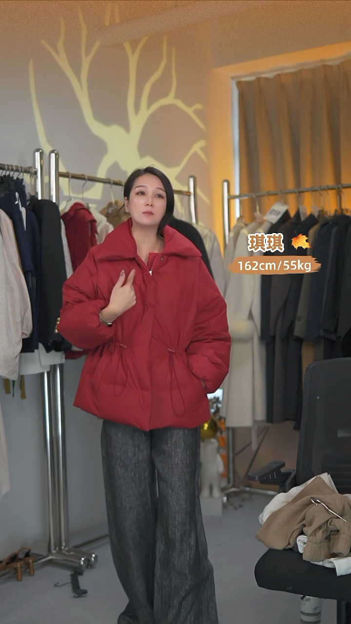 ESX 鹅绒F 酒红色 L 