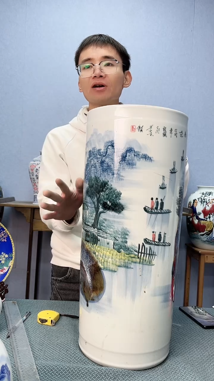 【闪购商品】瓷片景德镇山水陶瓷摆件