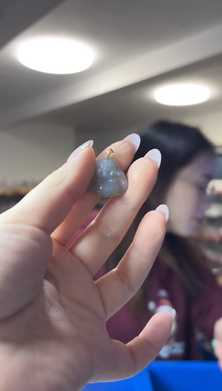 颈饰18K金镶嵌和田玉（多样性发一件）