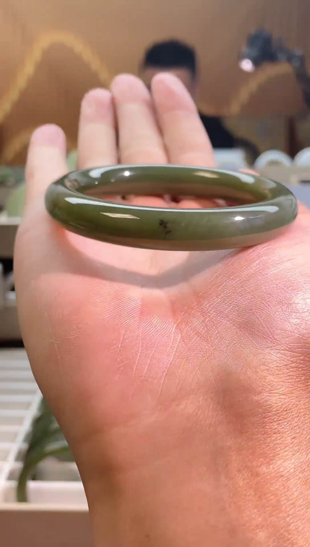 【闪购商品】和田玉未镶嵌手镯59+圈口手镯