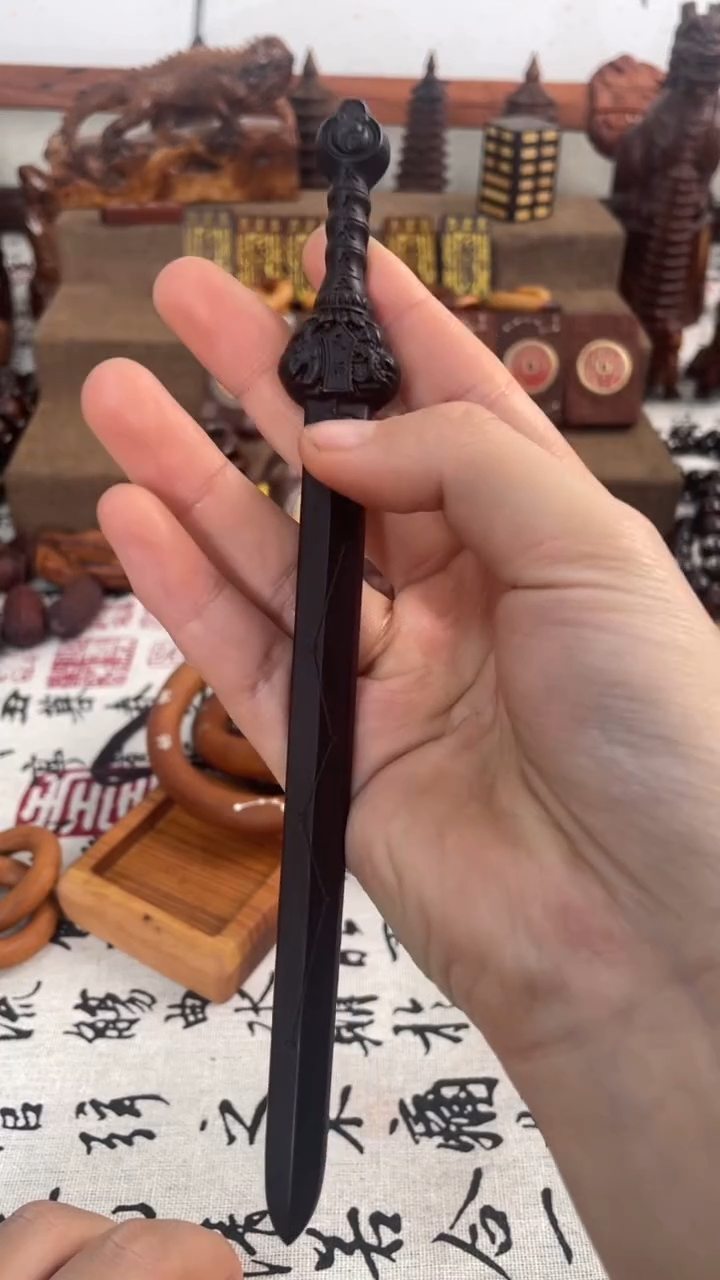 【闪购商品】木枣木玉华十九公分天师发簪剑