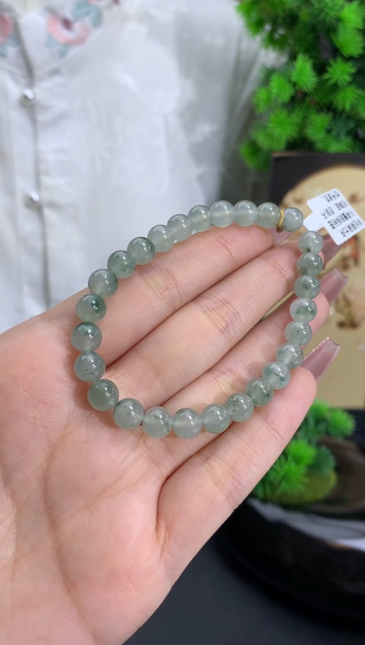 【闪购商品】未镶嵌翡翠手链卡6.6mm