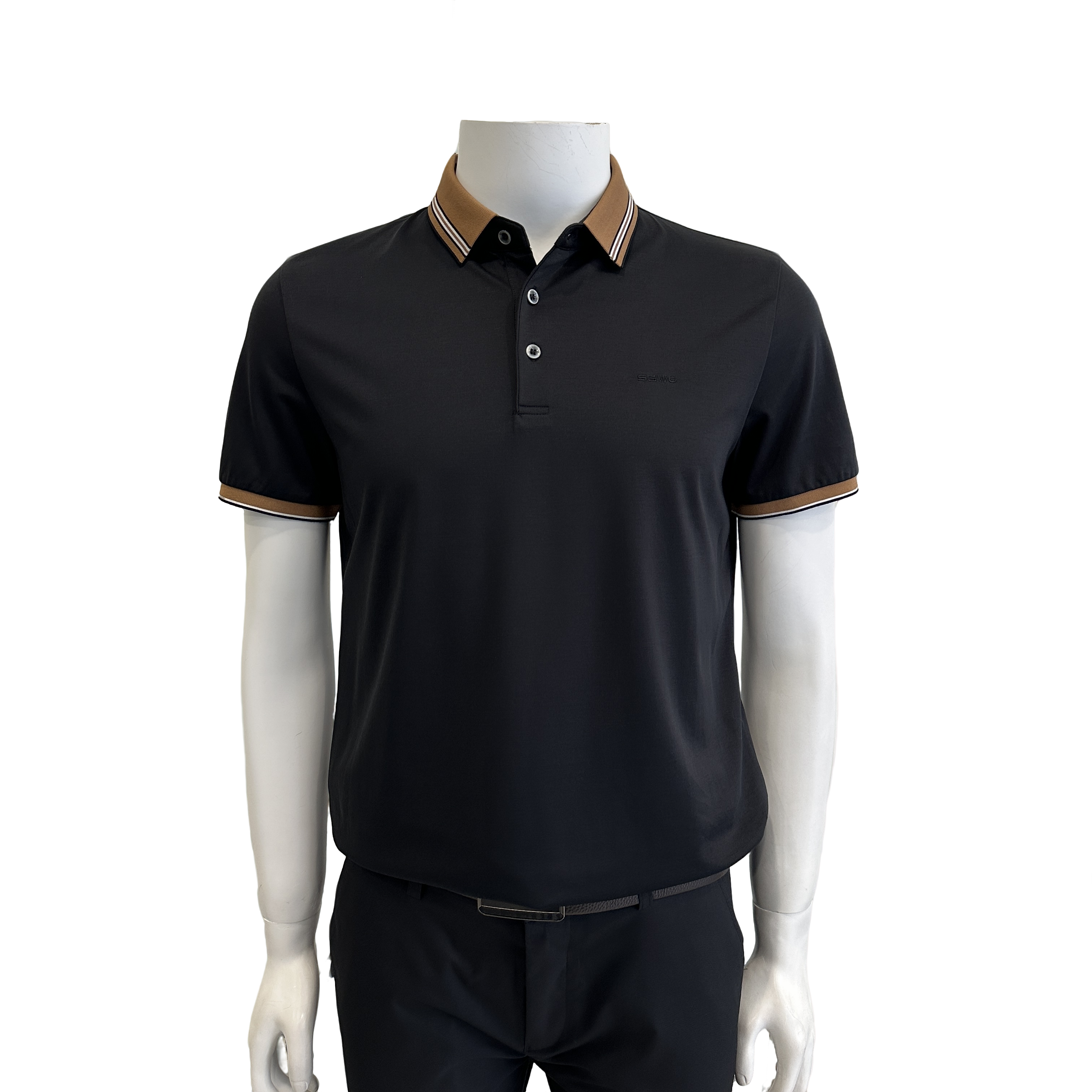 飒沃ST2212412  深藏青 商务短袖T恤