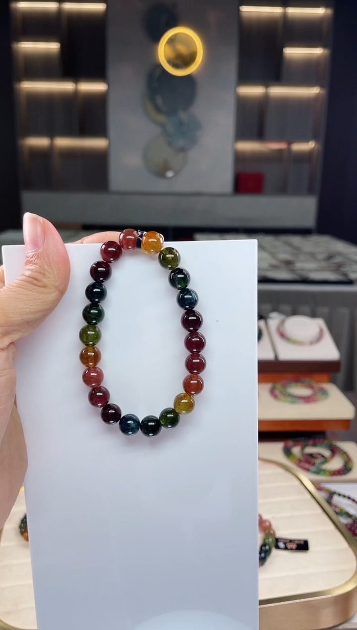 未镶嵌单圈手串碧玺（多样性发一条）Q