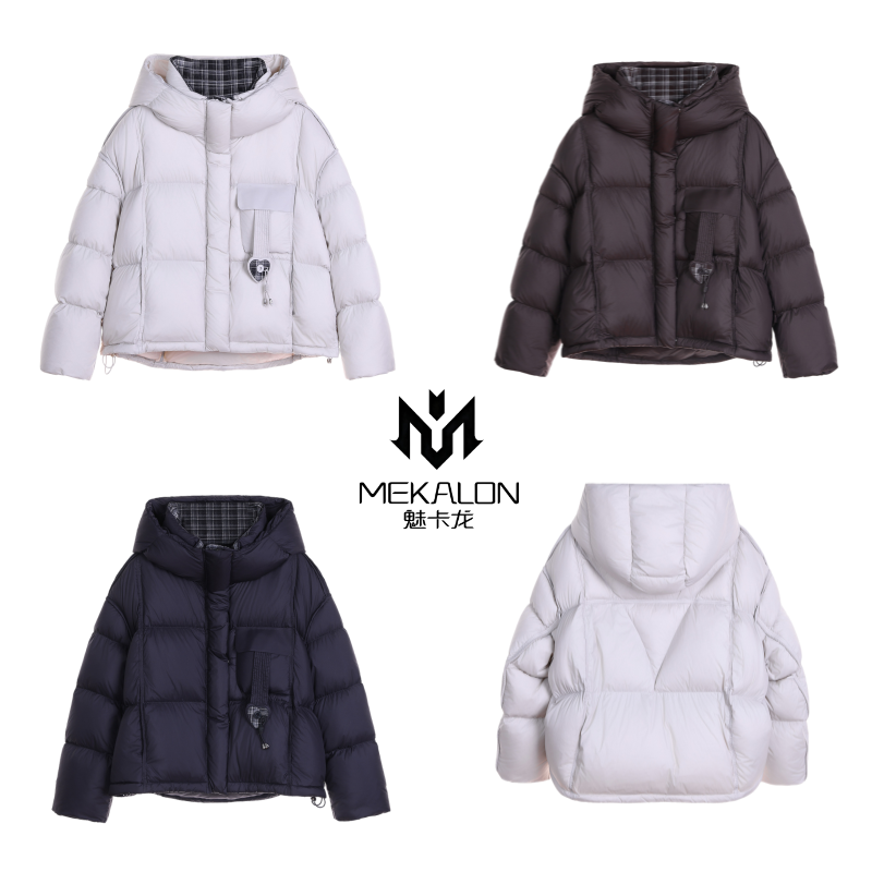 【小夏专属】魅卡龙MEKALON 冬季短款女设计款鹅绒服羽绒服高级外套