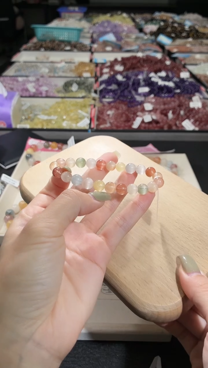 未镶嵌手链水晶420号 多样性发一EE  7+