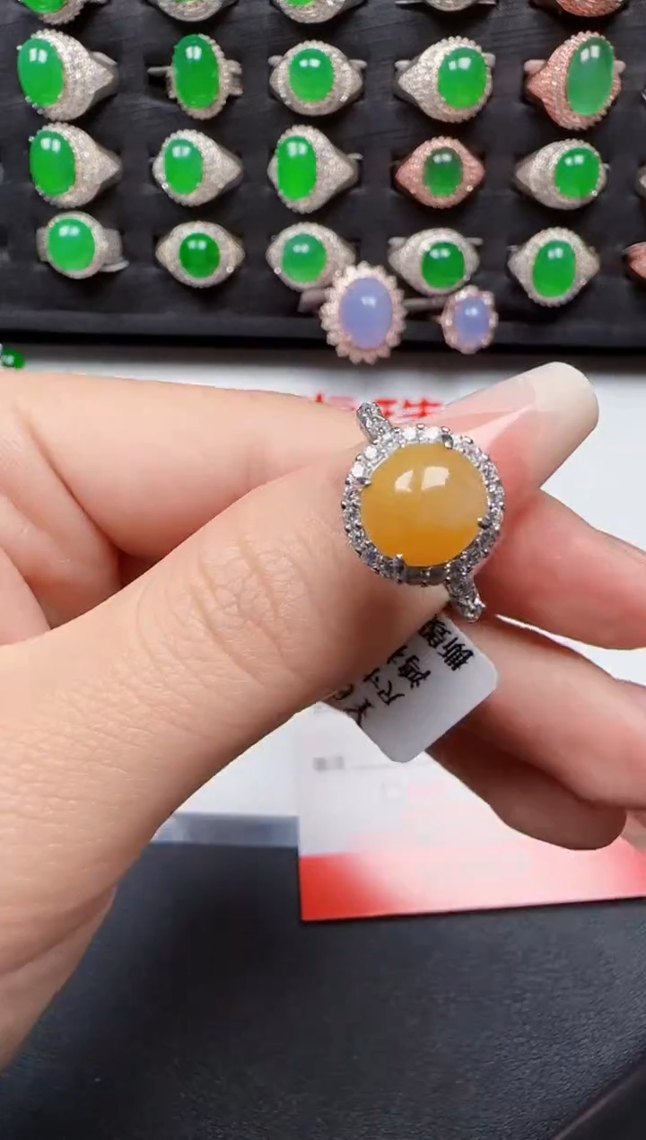 【闪购商品】翡翠戒指银S925镶嵌1625
