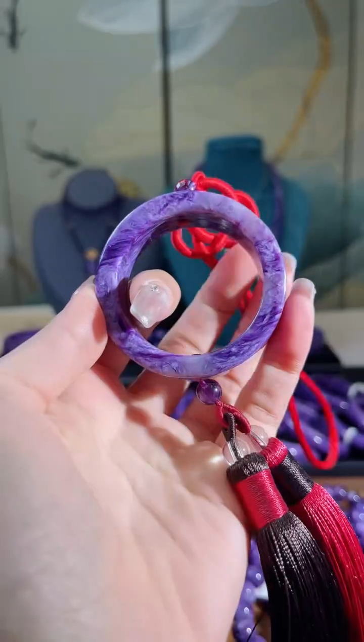 【闪购商品】查罗石（紫龙晶）车挂未镶嵌.