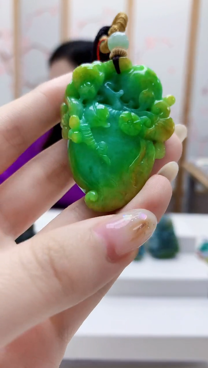 未镶嵌定制翡翠4852jw-毛货挂件62