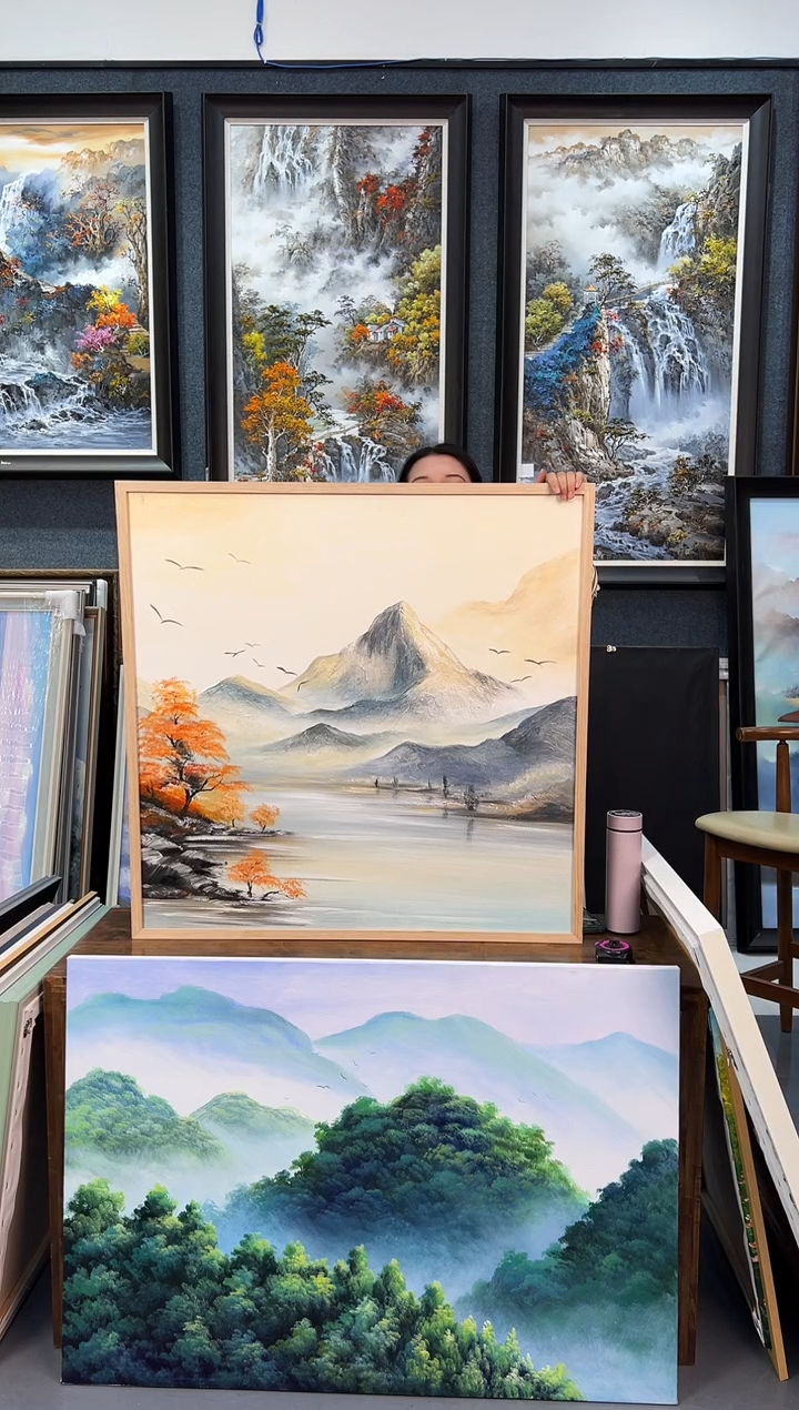 【闪购商品】油画98号手绘油画-80*80-国风