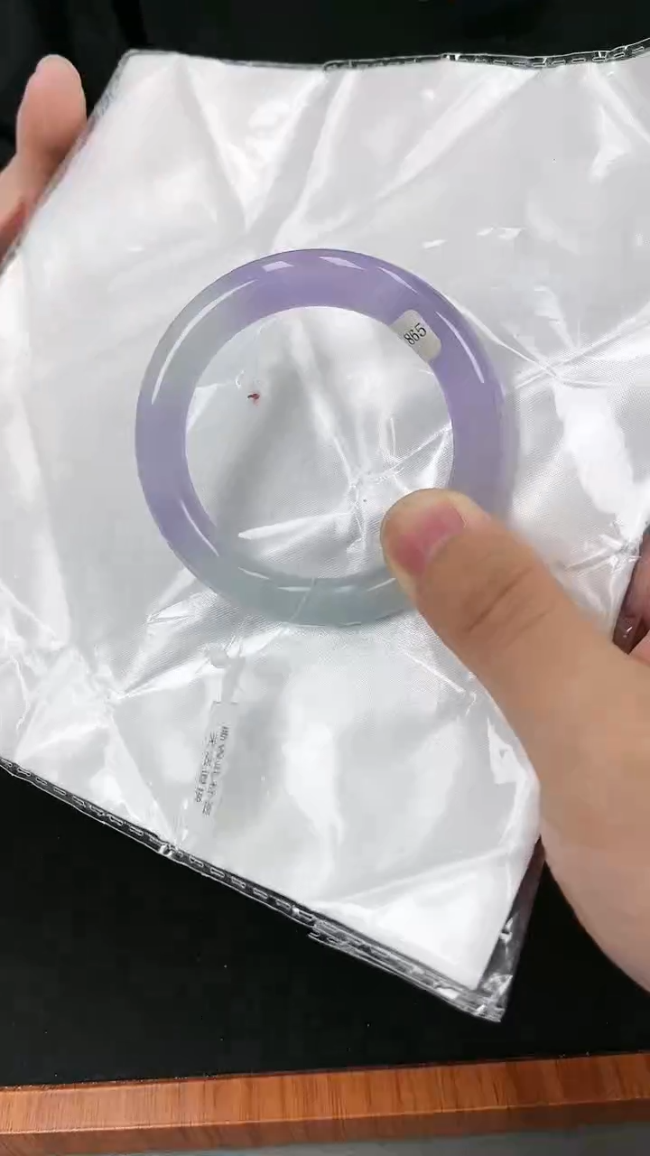 【闪购商品】砖雕s34 冰紫罗兰圆条手镯 圈口54-60