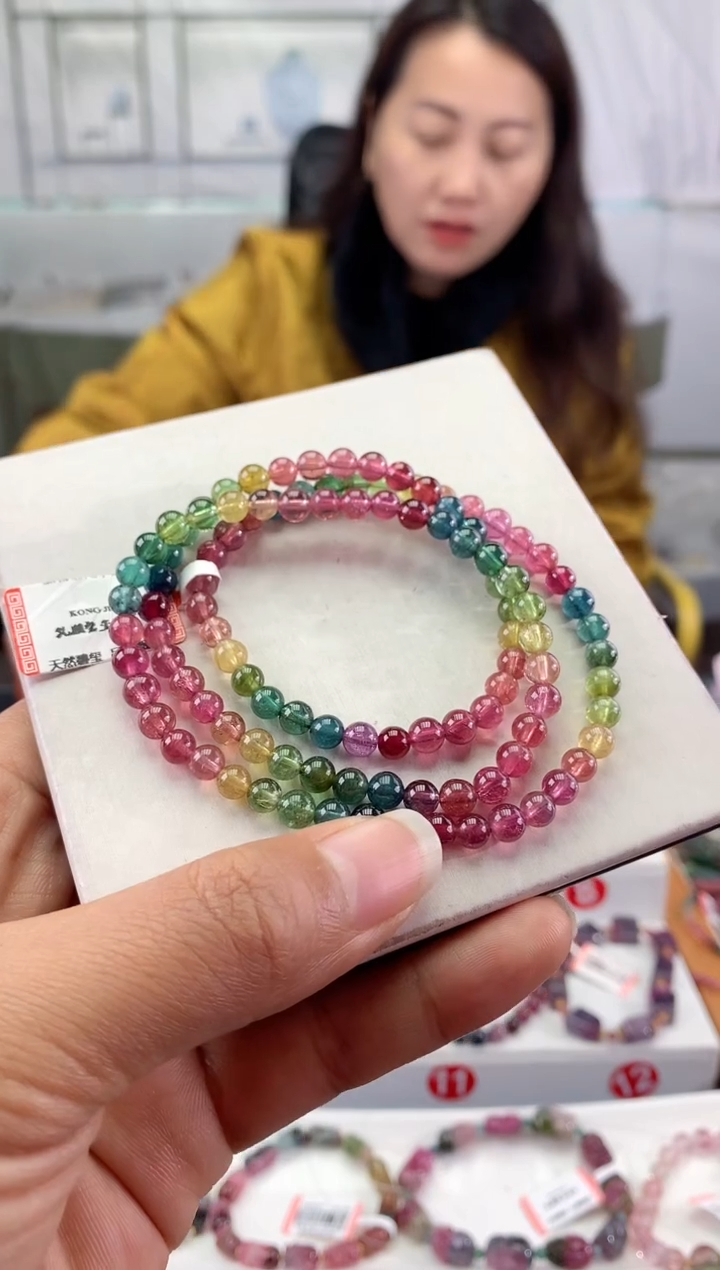未镶嵌手串碧玺多样性发一条