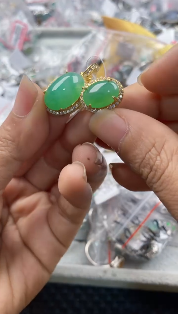 银S925镶嵌戒指翡翠555---4