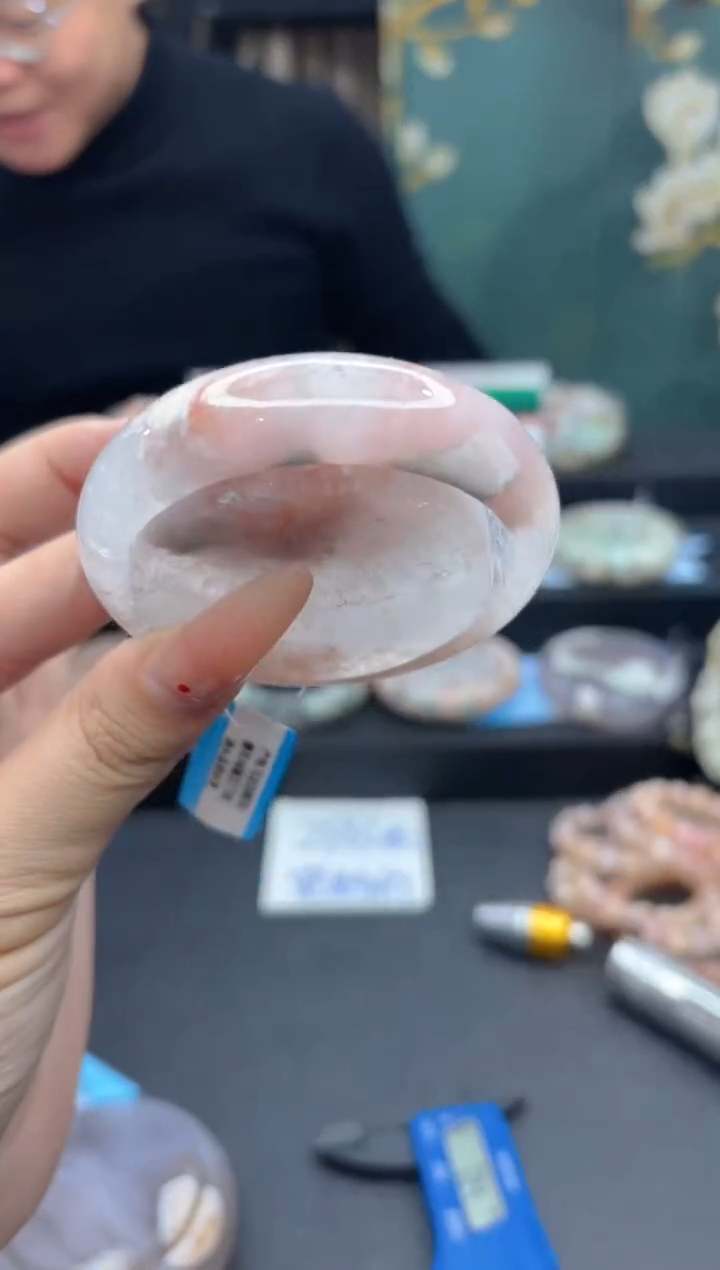 【闪购商品】石英质玉手镯未镶嵌75（53圈赠送镯心）