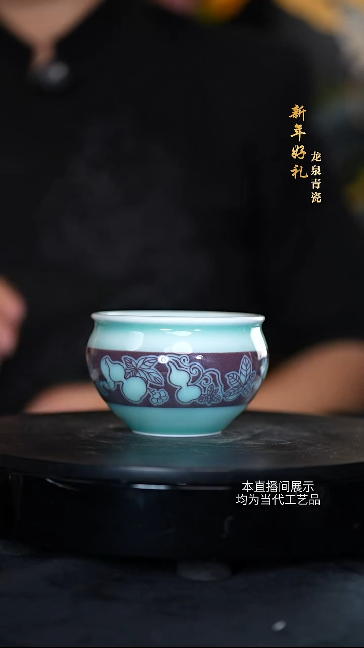 青瓷陶瓷茶具摆件17