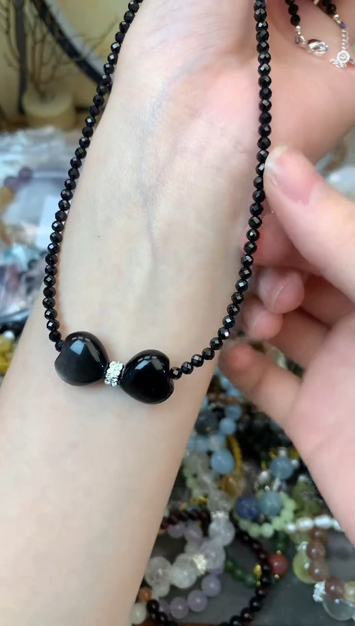 【闪购商品】黑曜岩项链未镶嵌252