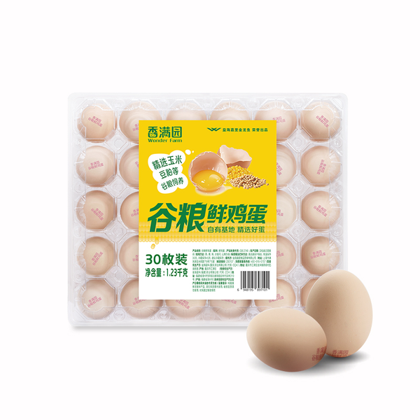 香满园谷粮鲜鸡蛋1.23kg（30枚） 30枚