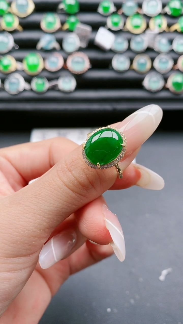 【闪购商品】翡翠戒指银S925镶嵌111111111