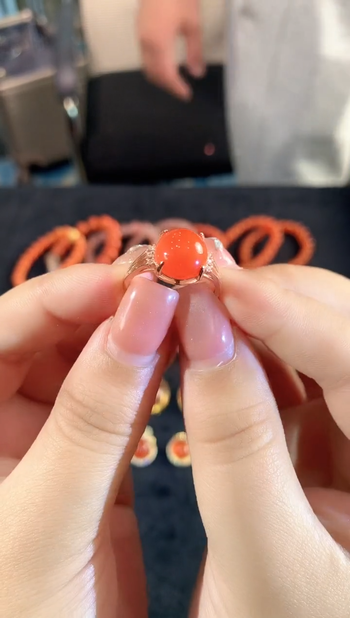 【闪购商品】南红玛瑙戒指银S925镶嵌013xhrs时尚