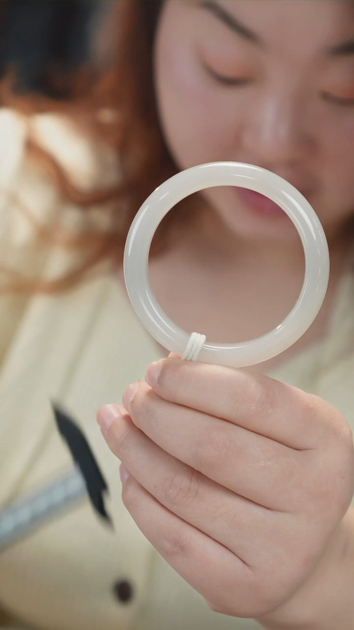 【闪购商品】和田玉手镯未镶嵌34【柚子来啦】和田玉拍一发一54