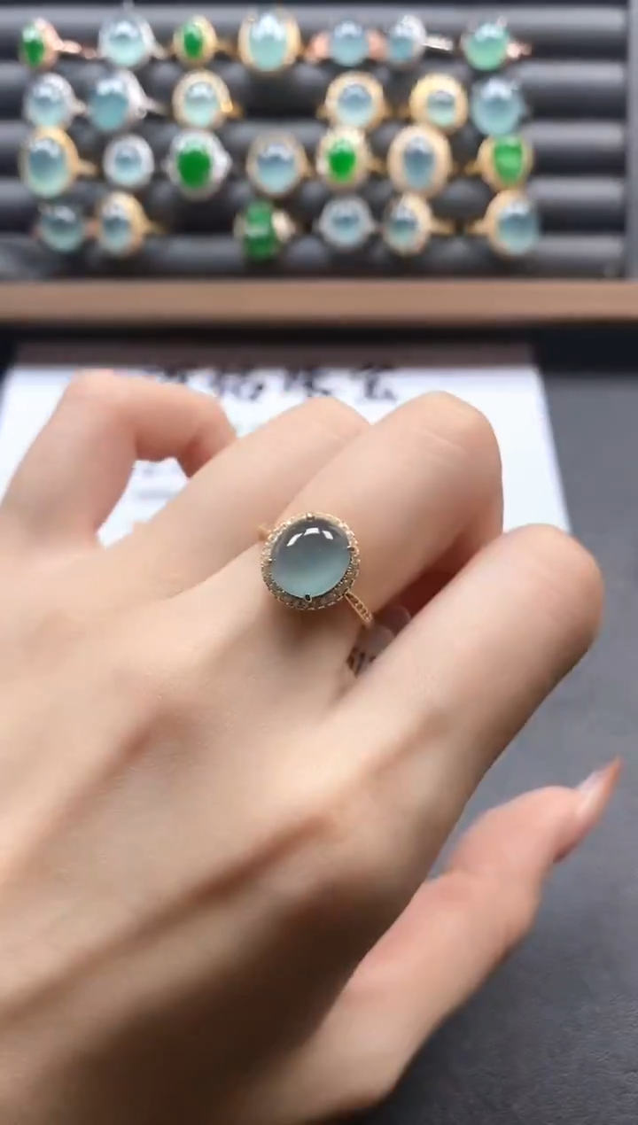 银S925镶嵌戒指翡翠51151