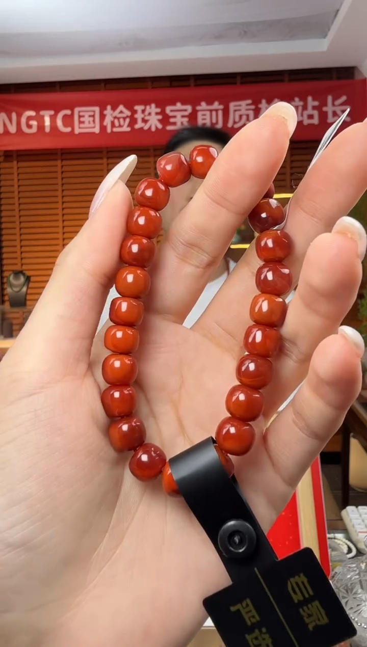 未镶嵌手串南红玛瑙典藏级南红玛瑙老型珠手串9-9.5mm