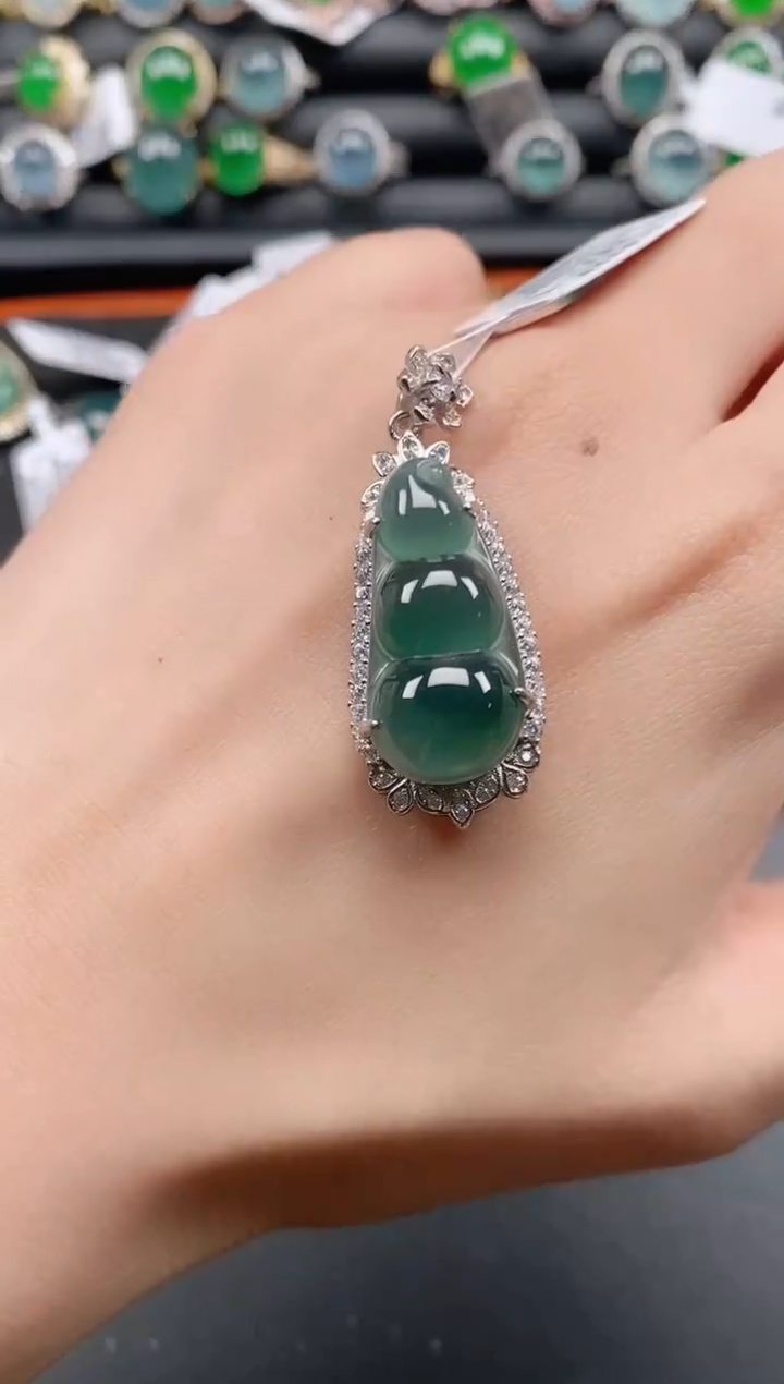 银S925镶嵌戒指翡翠11111