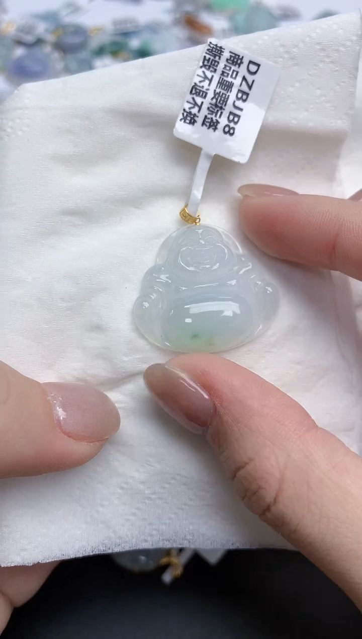 【闪购商品】翡翠颈饰18K金镶嵌天然缅甸翡翠A货