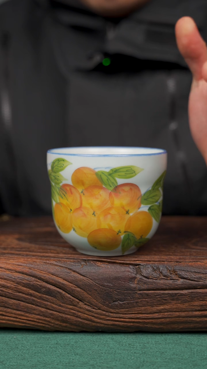 【闪购商品】瓷片49寻一缕瓷香杯釉下手工手绘瓷器