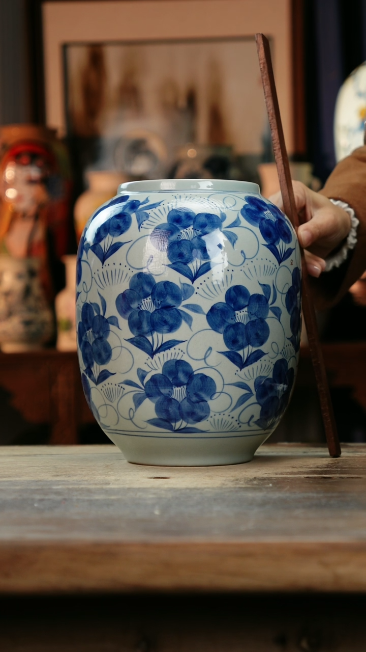 【闪购商品】瓷片景德镇纯手工釉下彩精品花瓶