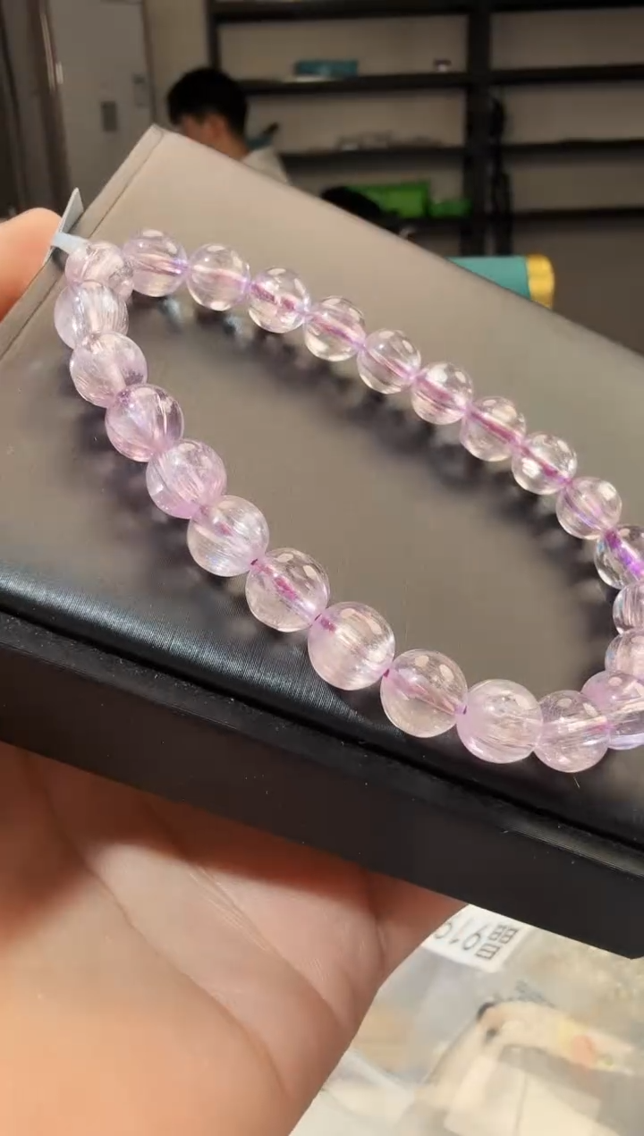 未镶嵌锂辉石手链晶8552 约8mm