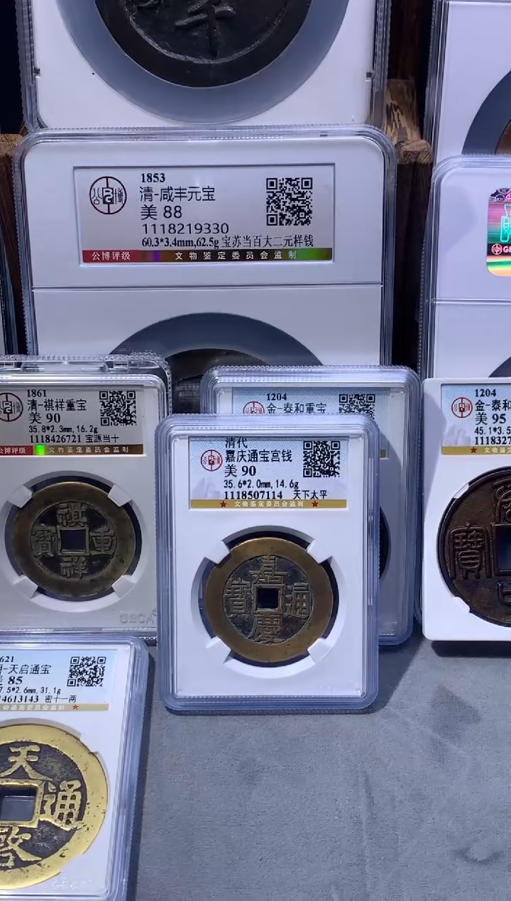 【闪购商品】铜公博评级嘉庆天下太平90