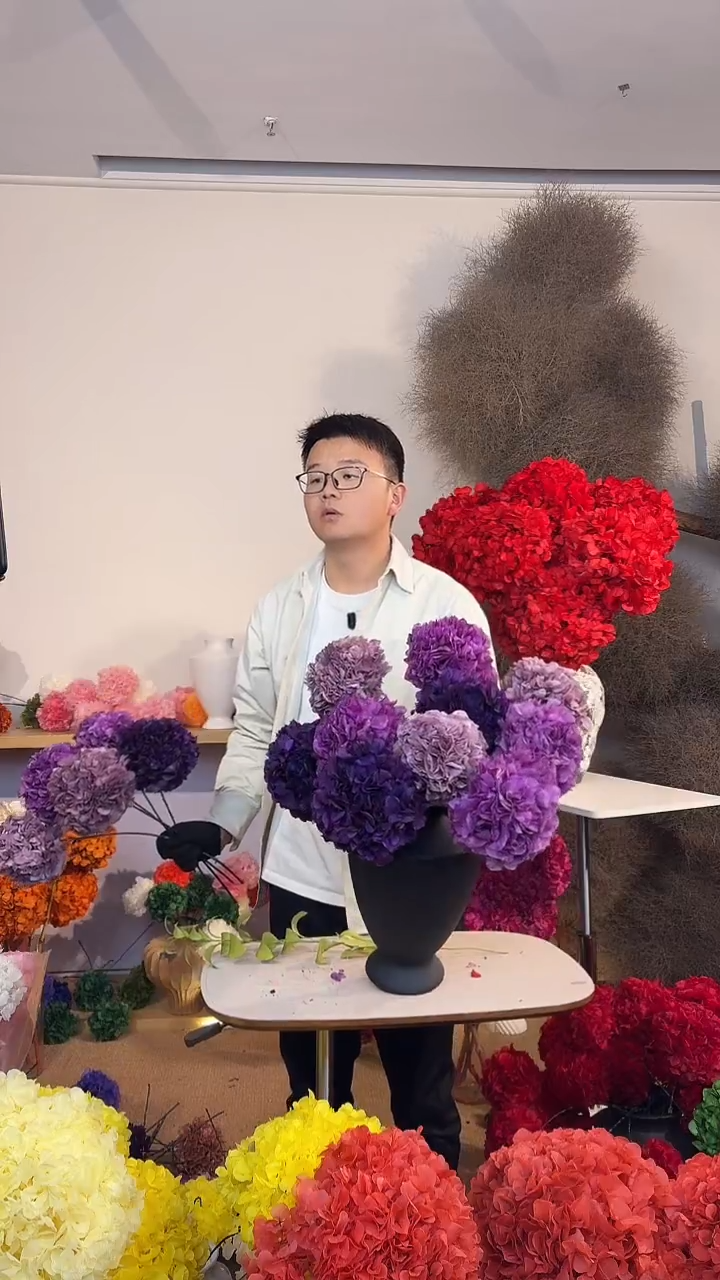 漂色永生绣球花球10—紫罗兰3/深粉紫4/香芋紫3