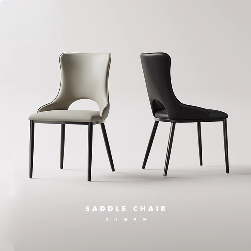 2025年新款高级感设计师简约现代家用餐椅意式极简餐桌椅子轻奢