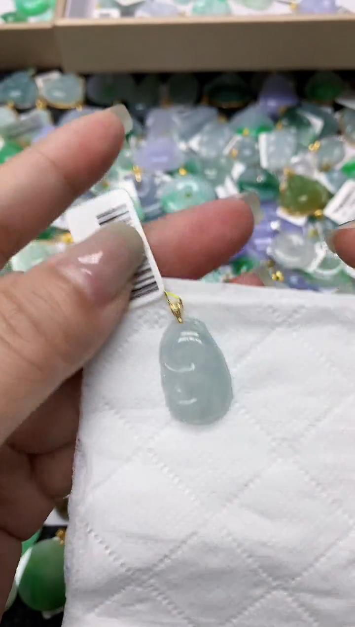颈饰18K金镶嵌翡翠11111111