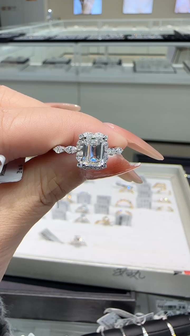 【闪购商品】实验室培育钻石18K金镶嵌k白1.18ct16#