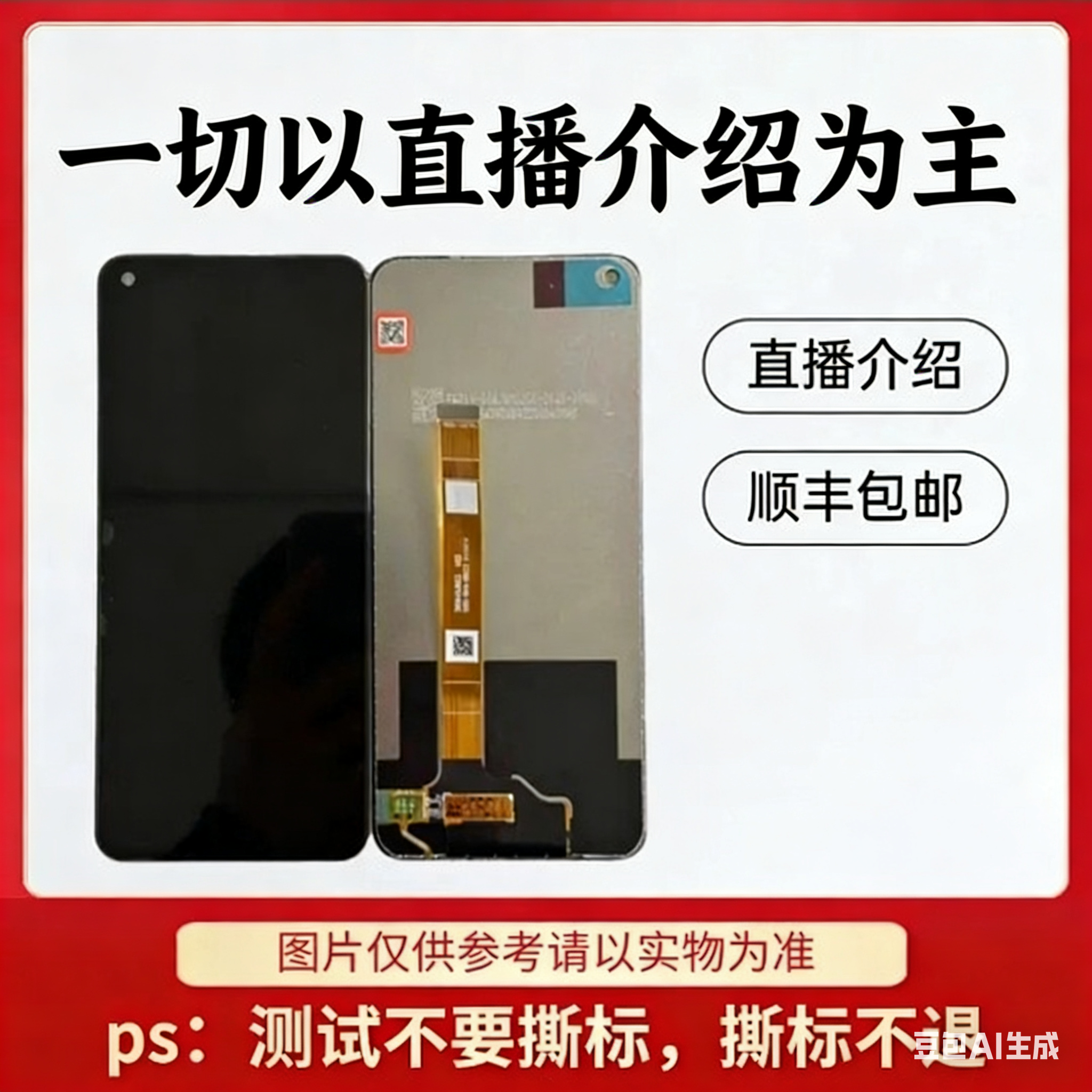 99新 二手屏幕总成带框带配件 