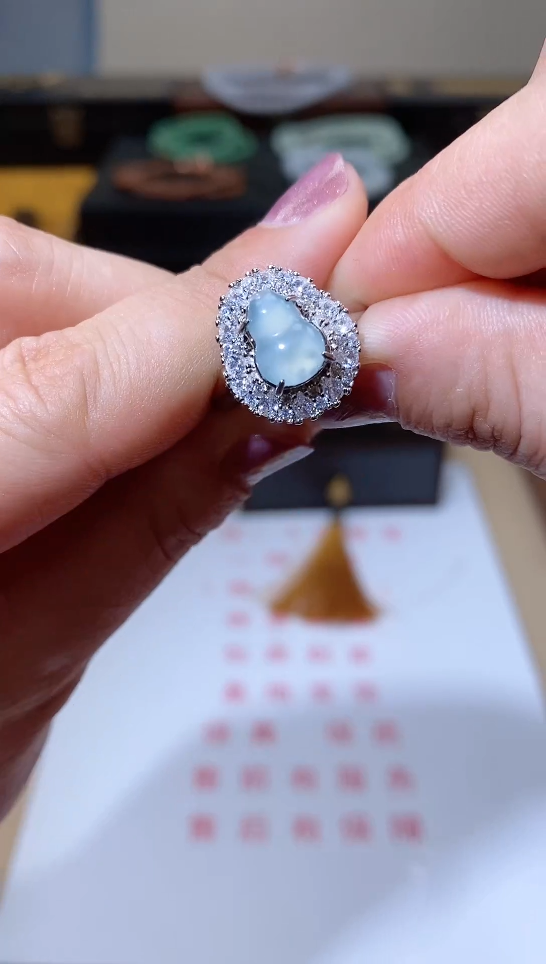 【闪购商品】翡翠戒指合金天然A货翡翠