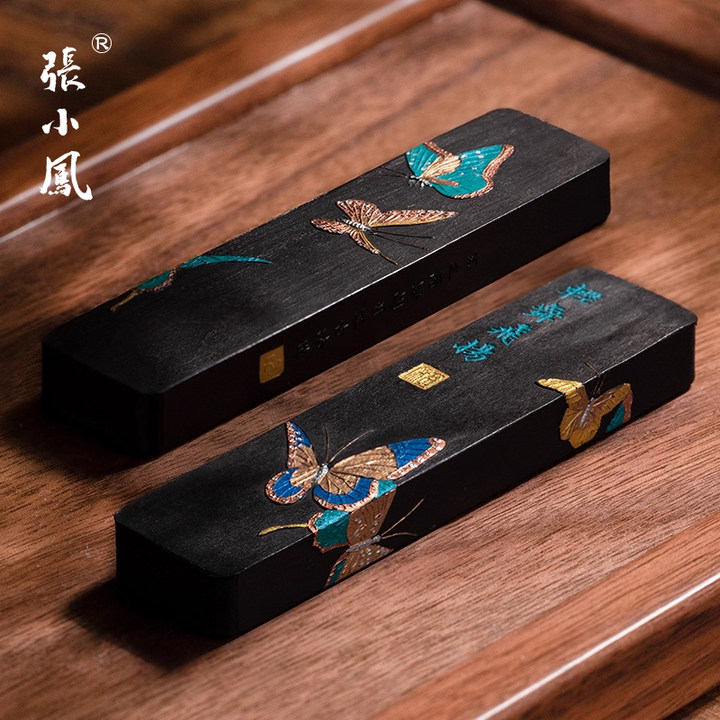 张小凤轻舞飞扬油烟墨手工徽墨墨条国画砚台用品文房四宝墨砚送礼