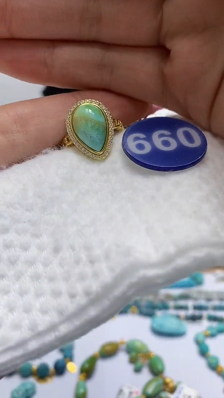 【闪购商品】绿松石戒指合金660戒指