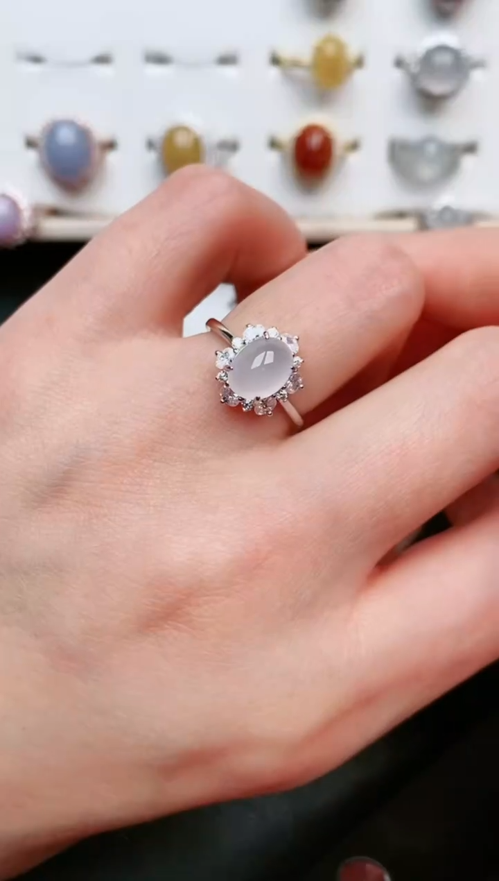 【闪购商品】翡翠戒指银S925镶嵌....