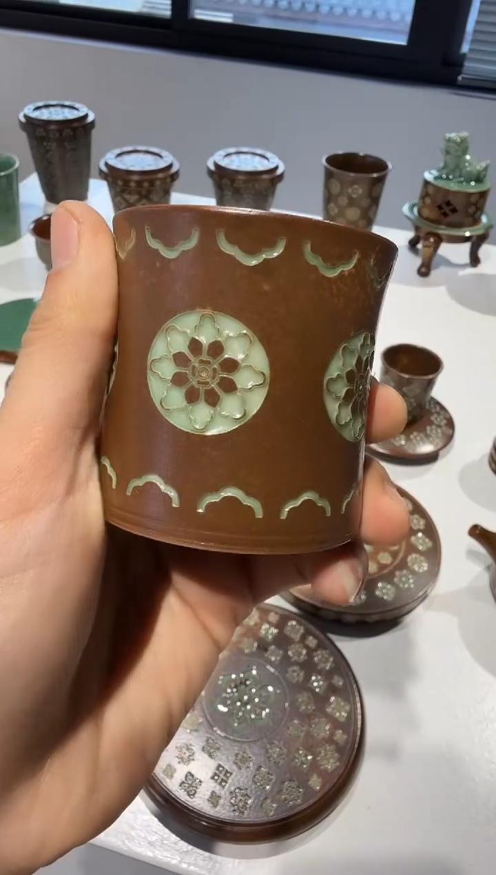 青瓷手工茶器包邮
